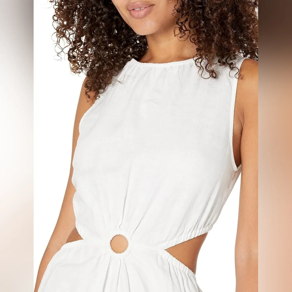 Cotton Cut Out White Maxi Dress - Picture 7 of 7